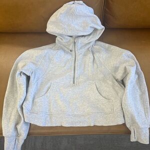 Lululemon Scuba Oversized Half-Zip Hoodie in Heathered Grey